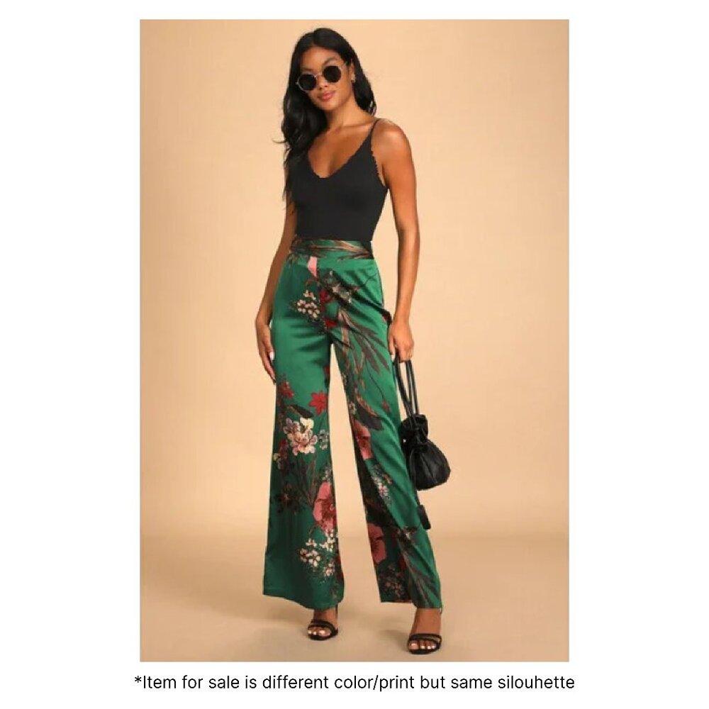 L'ATISTE by Amy Green Floral Wide Leg High Waisted Pants